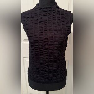 Fancy, textured, black tank top​